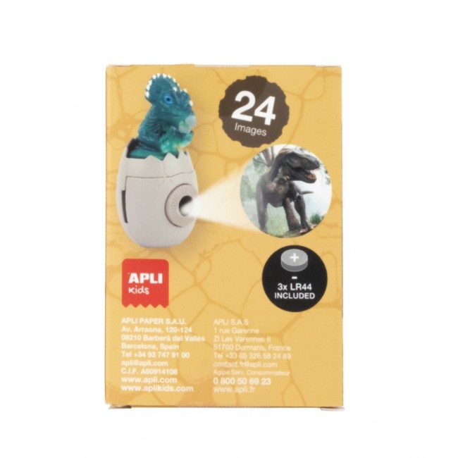 Projektor z wymiennymi dyskami Apli Kids - Dinozaur Triceratops