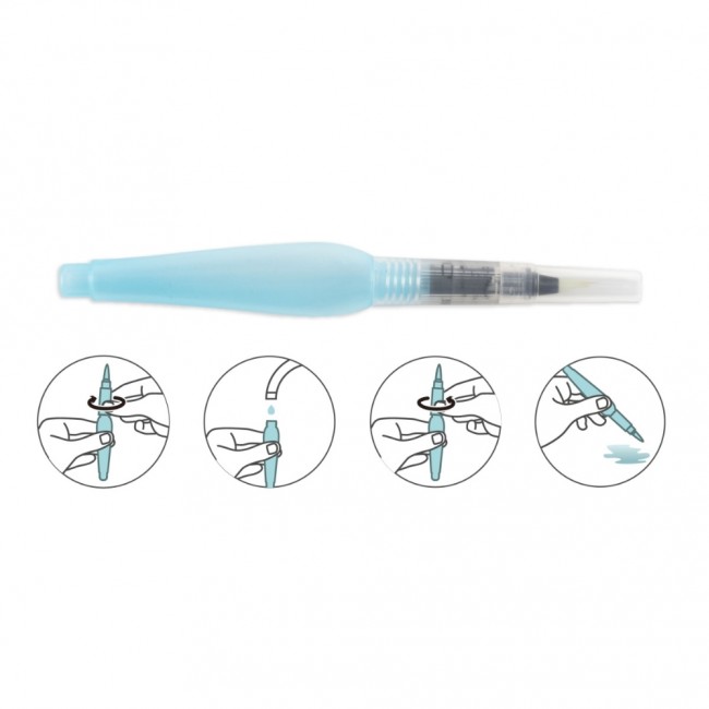 Kolorowanka akwarelowa z pędzelkiem wodnym Apli Kids