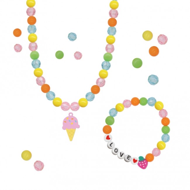 Zestaw do tworzenia naszyjników i bransoletek DIY Kit Apli Kids - Lody