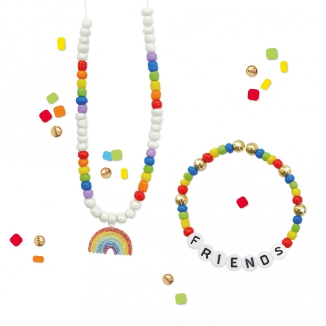 Zestaw do tworzenia naszyjników i bransoletek DIY Kit Apli Kids - Tęcza
