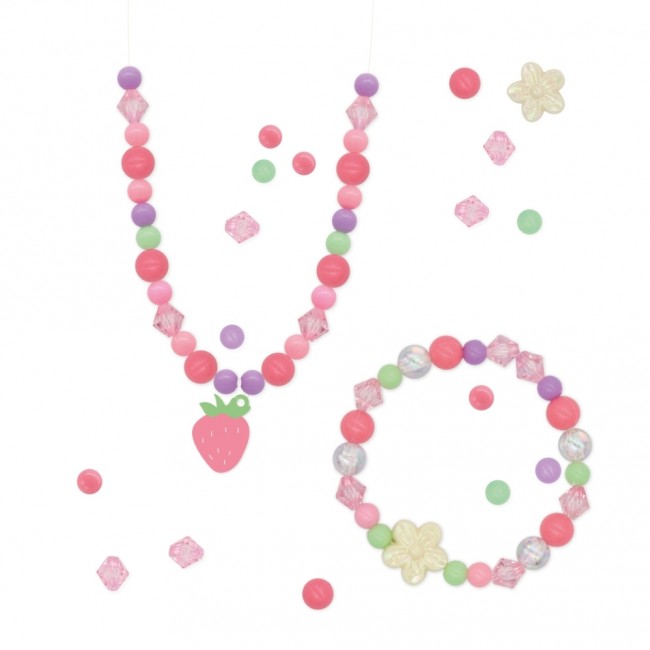 Zestaw do tworzenia naszyjników i bransoletek DIY Kit Apli Kids - Truskawka