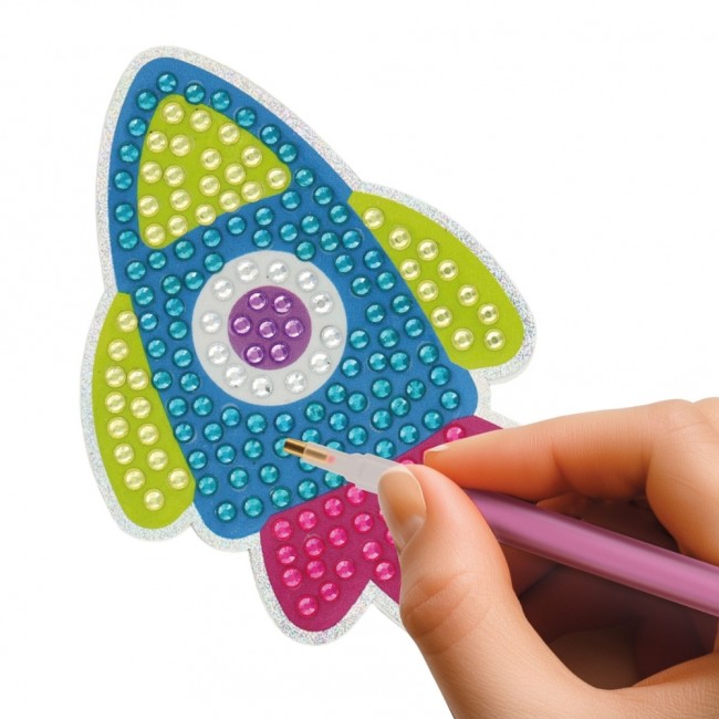 Diamentowe naklejki DIY Apli Kids - Kosmos