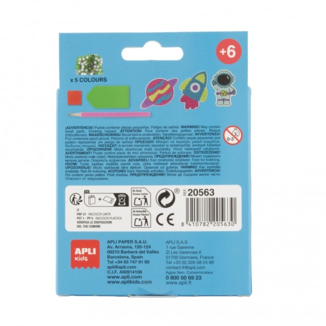 Diamentowe naklejki DIY Apli Kids - Kosmos