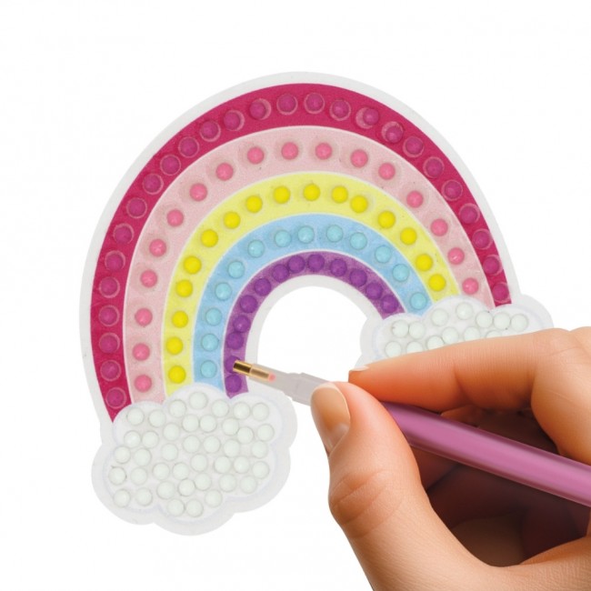 Diamentowe naklejki DIY Apli Kids - Tęcza