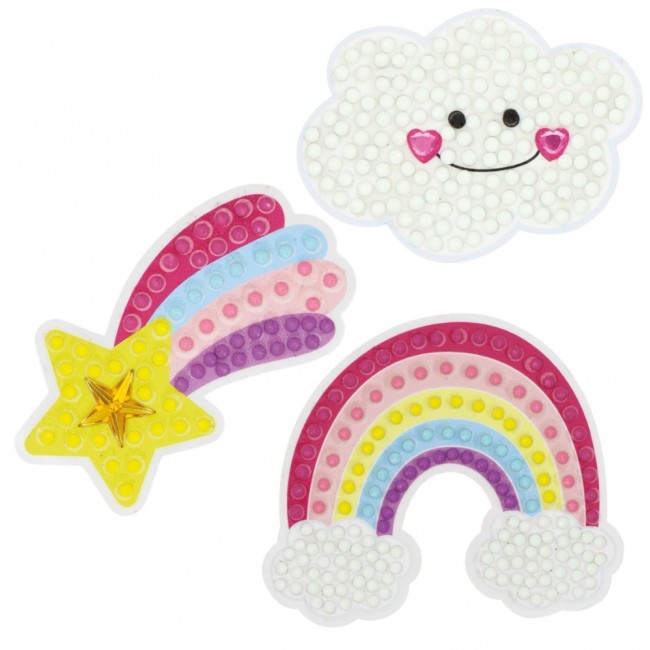 Diamentowe naklejki DIY Apli Kids - Tęcza