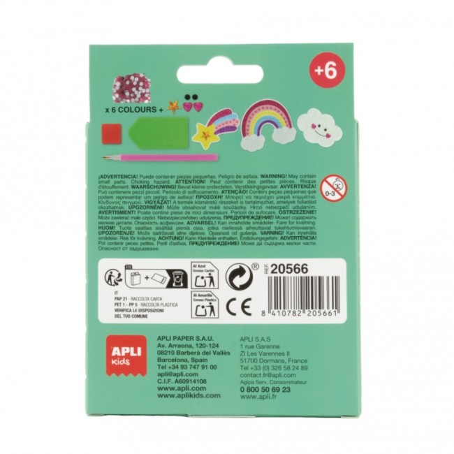 Diamentowe naklejki DIY Apli Kids - Tęcza