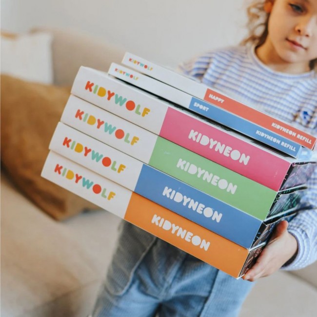 Zestaw do tworzenia świecącej dekoracji ściennej Kidywolf - Kidyneon Dino 3 szt.