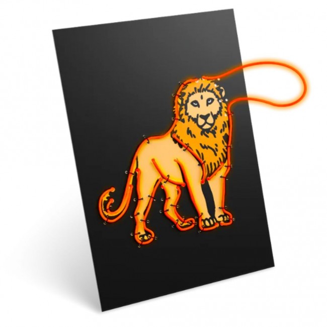 Zestaw do tworzenia świecącej dekoracji ściennej Kidywolf - Kidyneon Zwierzęta 3 szt.