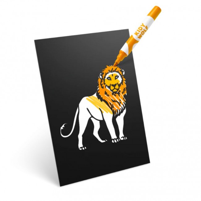 Zestaw do tworzenia świecącej dekoracji ściennej Kidywolf - Kidyneon Zwierzęta 3 szt.