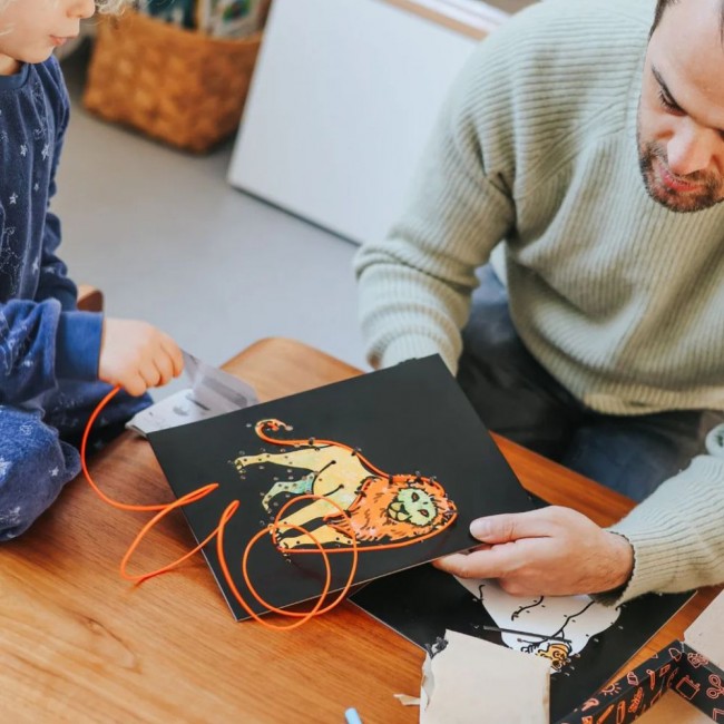 Zestaw do tworzenia świecącej dekoracji ściennej Kidywolf - Kidyneon Zwierzęta 3 szt.