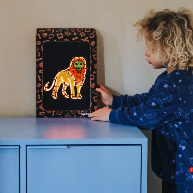 Zestaw do tworzenia świecącej dekoracji ściennej Kidywolf - Kidyneon Zwierzęta 3 szt.
