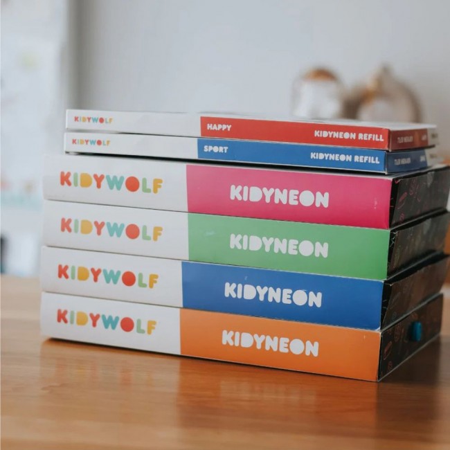 Zestaw do tworzenia świecącej dekoracji ściennej Kidywolf - Kidyneon Zwierzęta 3 szt.