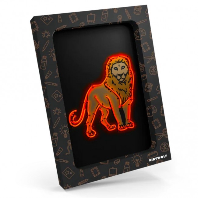 Zestaw do tworzenia świecącej dekoracji ściennej Kidywolf - Kidyneon Zwierzęta 3 szt.