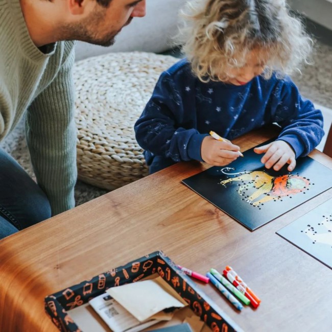Zestaw do tworzenia świecącej dekoracji ściennej Kidywolf - Kidyneon Zwierzęta 3 szt.