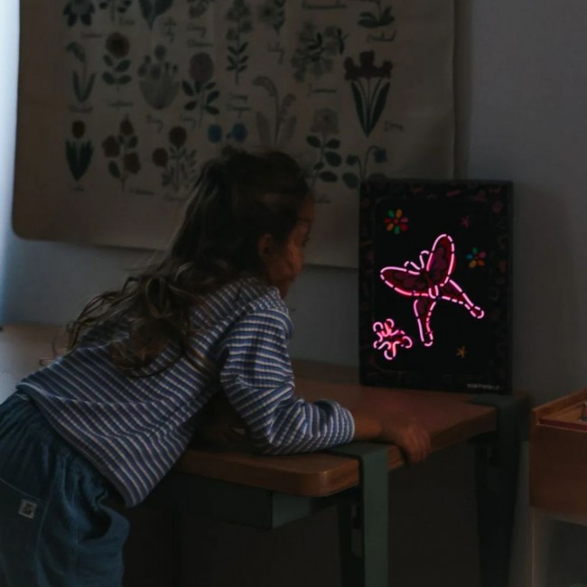 Zestaw do tworzenia świecącej dekoracji ściennej Kidywolf - Kidyneon Bajki 3 szt.