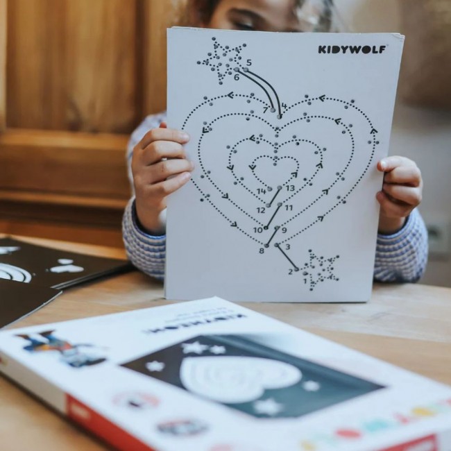 Wkłady do tworzenia świecącej dekoracji ściennej Kidywolf - Kidyneon Happy 5 szt.