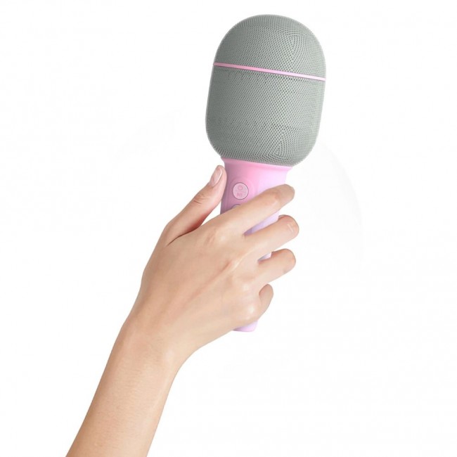 Mikrofon bezprzewodowy z efektami wokalnymi Groovy MOB - różowy
