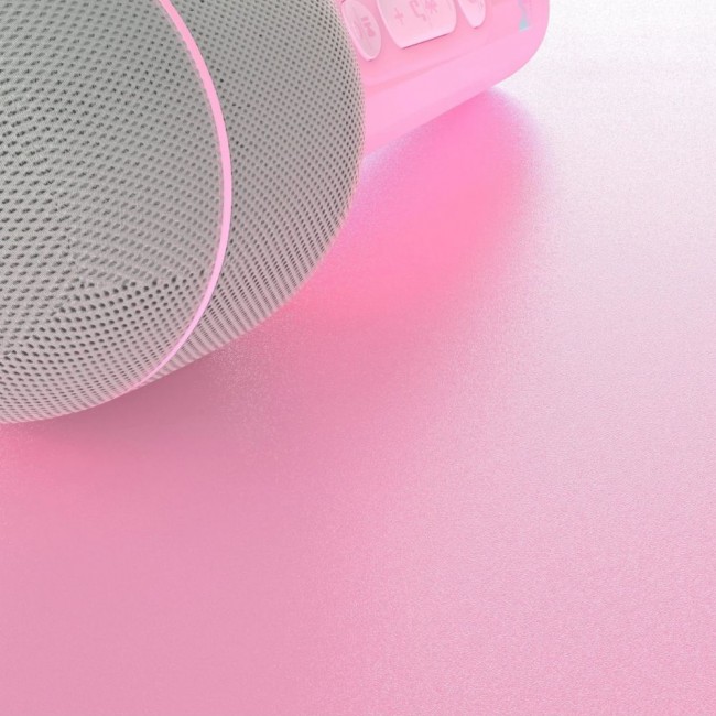 Mikrofon bezprzewodowy z efektami wokalnymi Groovy MOB - różowy