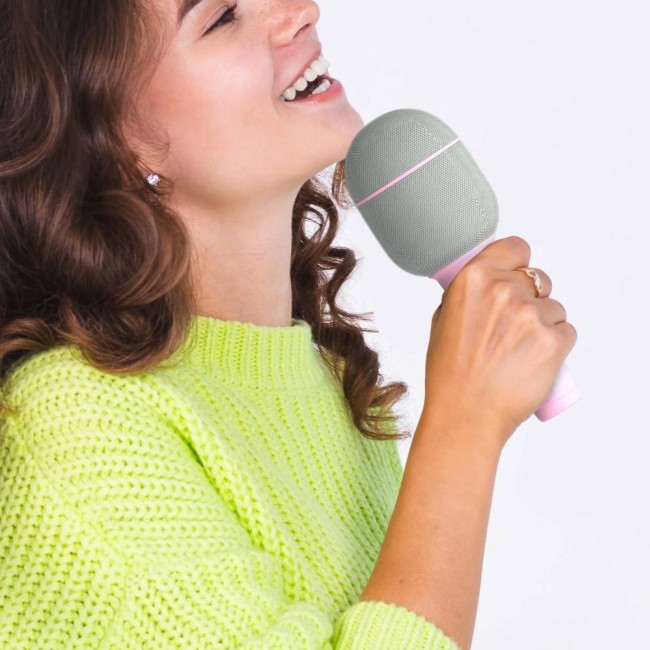 Mikrofon bezprzewodowy z efektami wokalnymi Groovy MOB - różowy