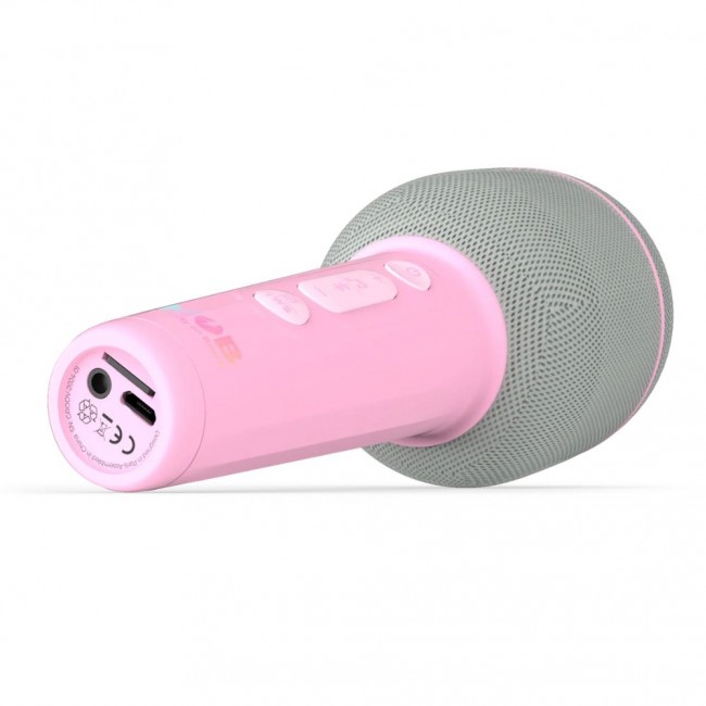 Mikrofon bezprzewodowy z efektami wokalnymi Groovy MOB - różowy