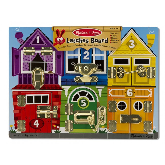 Drewniana tablica z zamkami Melissa & Doug - Zwierzątka