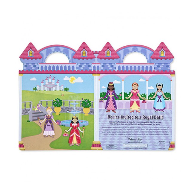 Wypukłe Wielorazowe Naklejki Melissa & Doug - Księżniczki