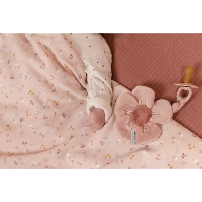 Otulacze 70 x 70 cm 2 szt Little Dutch - Pure Pink Blush/Little Pink Flowers